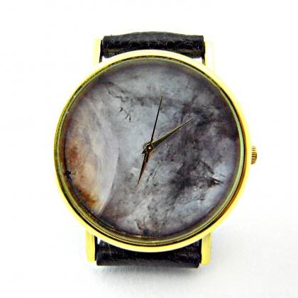 Galaxy Space Leather Wrist Watches, Woman Man Lady..
