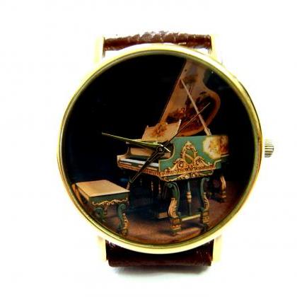 Piano Wrist Watch, Woman Man Lady Unisex Watch,..